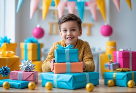 Professionelt billede af gaver til en 11-årig, inspirerende og farverigt